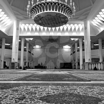 in iran inside the old antique mosque with glass and mirror traditional islam architecture
