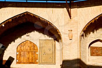 blur in iran antique palace and    caravanserai old contruction for travel people
