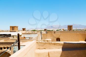 in iran the roof from yazd antique construction and history
