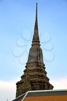 bangkok in   temple   thailand abstract cross colors roof wat  palaces   asia sky   and  colors religion mosaic
