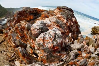  blur  in south africa   sky ocean  tsitsikamma reserve nature and rocks

