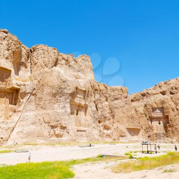 in iran near persepolis the old ruins historical destination monuments and ruin
