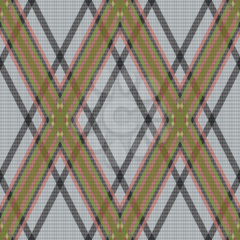 Rhombic seamless brown and gray vector pattern as a tartan plaid