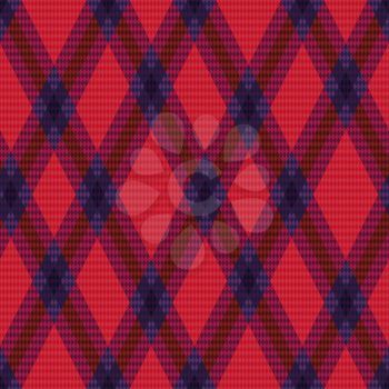 Rhombic seamless green and red vector pattern as a tartan plaid