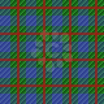 Tartan plaid fabric red checkered texture, seamless pattern