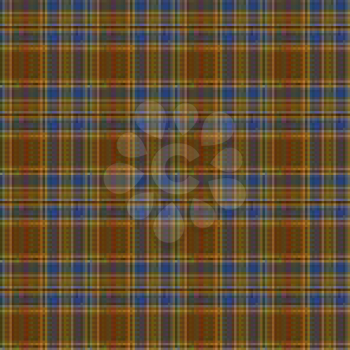 Seamless checkered shades of brown and blue vector pattern as a tartan plaid