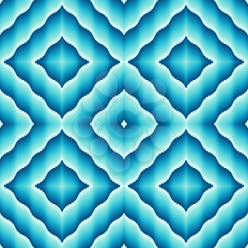 Light blue ornamental wavy seamless vector pattern 