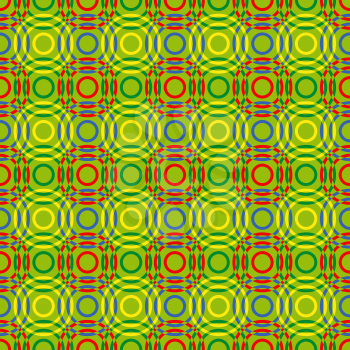 Seamless vector pattern with multicolour overlapping circles