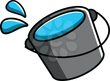 Royalty Free Clipart Image of a Can of Blue Paint