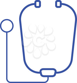 Simple thinline stetoscope icon