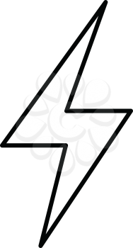 simple thin line lightning icon vector