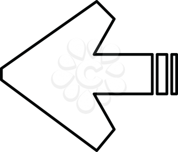 simple thin line arrows sign icon vector