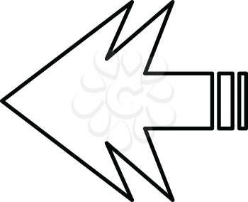 simple thin line arrows forward icon vector