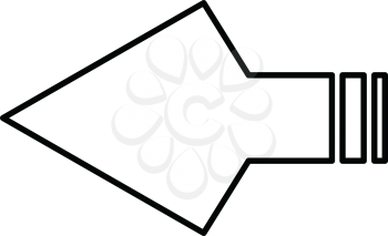 simple thin line arrowheads icon vector