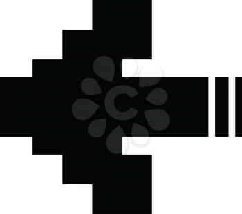 simple flat black arrows pixel icon vector