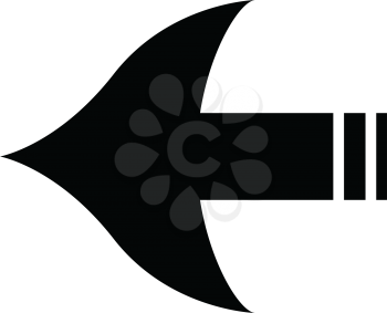 simple flat black arrows marker icon vector