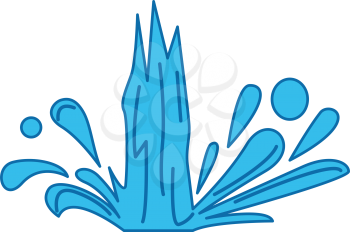 simple flat colour water drop icon vector