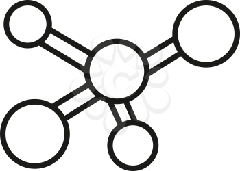 simple thin line connected icon vector