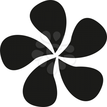 simple flat black jasmine icon vector