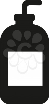 simple flat black perfume icon vector