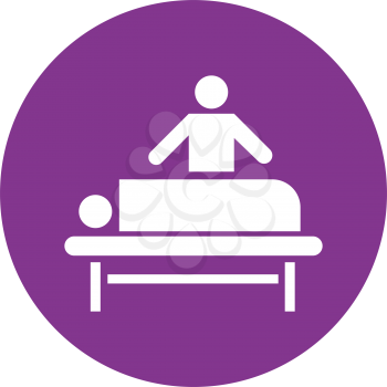 simple flat colour natural massage icon vector