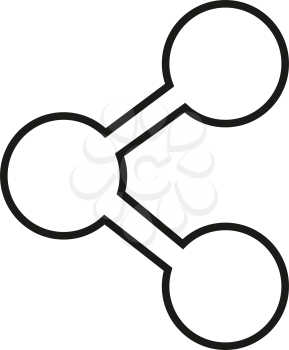 simple thin line connected icon vector