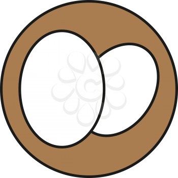 Simple flat color eggs icon vector