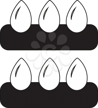 Simple flat black eggs icon vector