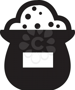 Simple flat black seeds icon vector