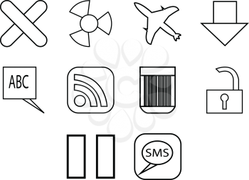 collection of utility icon set