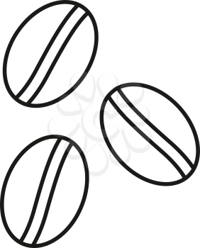 Simple thin line coffee seed icon vector