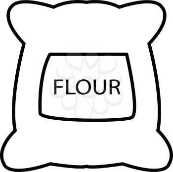 Simple thin line flour icon vector