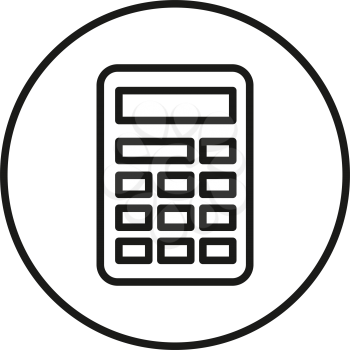 Simple thin line calculator icon vector