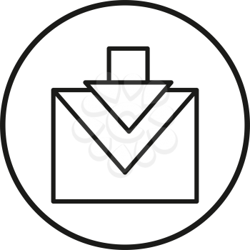 Simple thin line incoming message icon vector