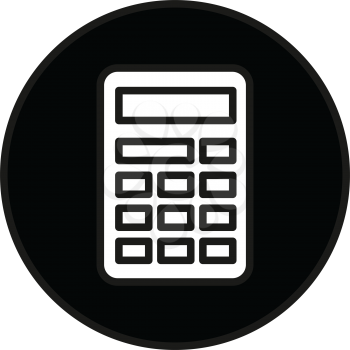 Simple flat black calculator icon vector

