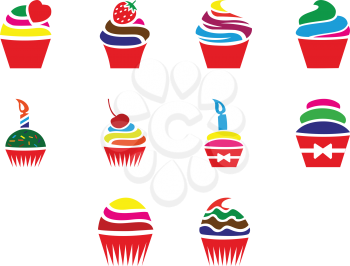 collection of buttons icon vector