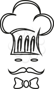 Simple thin line chef icon vector