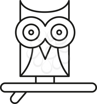Simple thin line owl icon vector