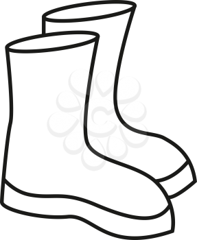 Simple thin line shoes icon vector