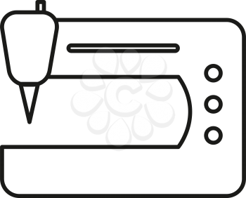 Simple thin line sewing machine icon vector