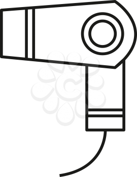 Simple thin line hair dryer icon vector