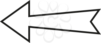 Simple thin line arrow sign icon vector
