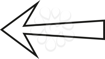 Simple thin line arrow sign icon vector