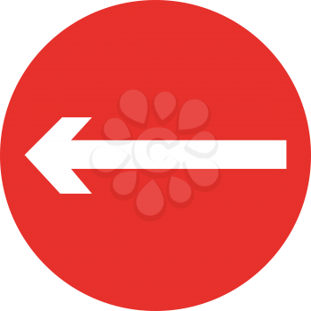 Simple flat color arrow sign icon vector