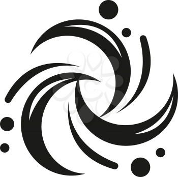 Simple flat black water icon vector