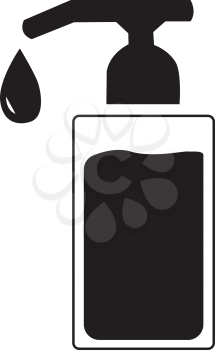 Simple flat black message oil icon vector