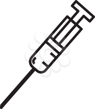 Simple thin line injection icon vector
