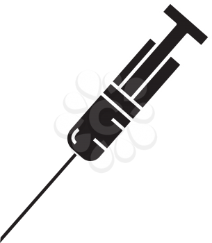 Simple flat black injection icon vector