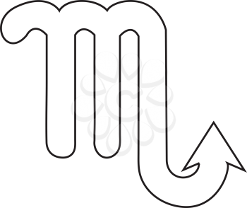 Simple thin line scorpio sign icon vector