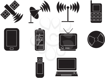 Collection of technology icon vector